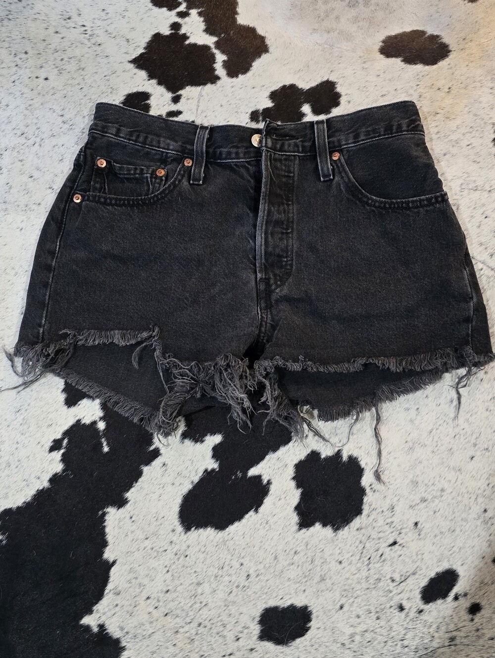 Black Levi 501 Shorts